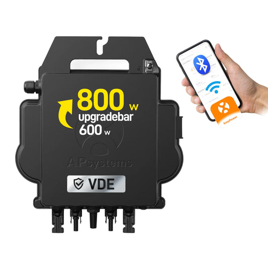 ALLDREI Wechselrichter APsystems EZ1-M with upgradeable power display and smartphone app control