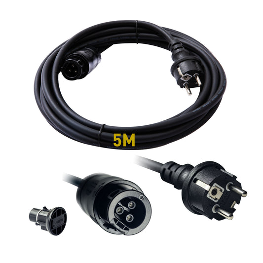 ALLDREI AC Kabel mit Betteri BC01 Buchse - 5 Meter lang mit Schuko-Stecker und BC01 Buchse für Solaranlagen.