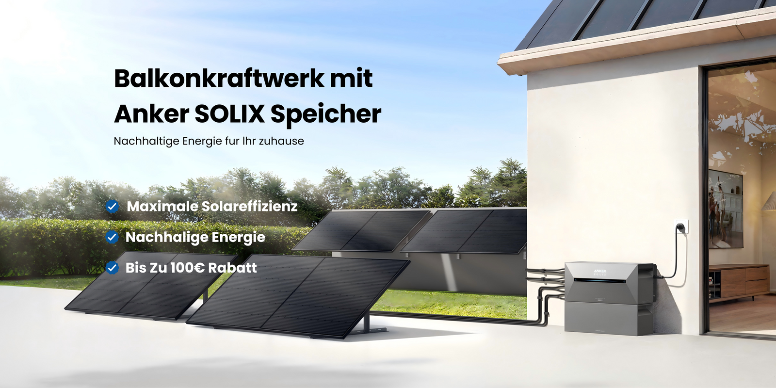 ALLDREI Balkonkraftwerk mit Anker Speicher