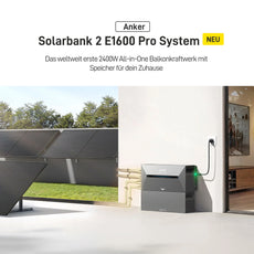 ALLDREI All-in-One-Balkonkraftwerk mit Anker Solarbank 2 E1600 PRO System, modernes Balkonkraftwerk mit Solarmodulen.