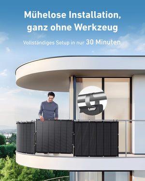 ALLDREI® flexible Solarmodule 2 Stücke - 450W flexibles Solarpanel-Kit, 213°Biegung PV Module mit TOPCon-Tech, 2x225W Wasserdicht Photovoltaik für Wohnmobil, Balkonkraftwerk, Camping, Boot, 0% MwSt.