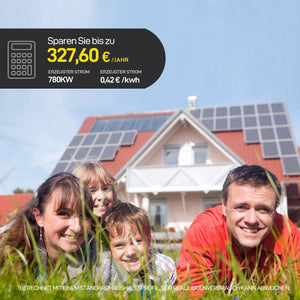 ALLDREI Komplettset Balkonkraftwerk 820W mit 2x400W Solarmodule, AP systems Wechselrichter EZ1-M，5M Kabel