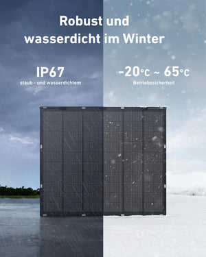 Flexibles Solarmodul 450W mit Anker SolixSolarbank 2 E1600 AC Speicher 1600wh