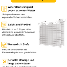 ALLDREI® flexible Solarmodule 2 Stücke - 450W flexibles Solarpanel-Kit, 213°Biegung PV Module mit TOPCon-Tech, 2x225W Wasserdicht Photovoltaik für Wohnmobil, Balkonkraftwerk, Camping, Boot, 0% MwSt.