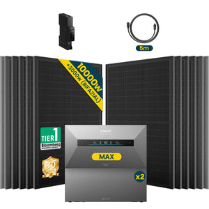 Anker SOLIX Solarbank Max Balkonkraftwerk mit Speicher 500W Set mit Gratis Wieland Stecker