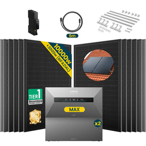 Anker SOLIX Solarbank Max Balkonkraftwerk mit Speicher 500W Set mit Gratis Wieland Stecker