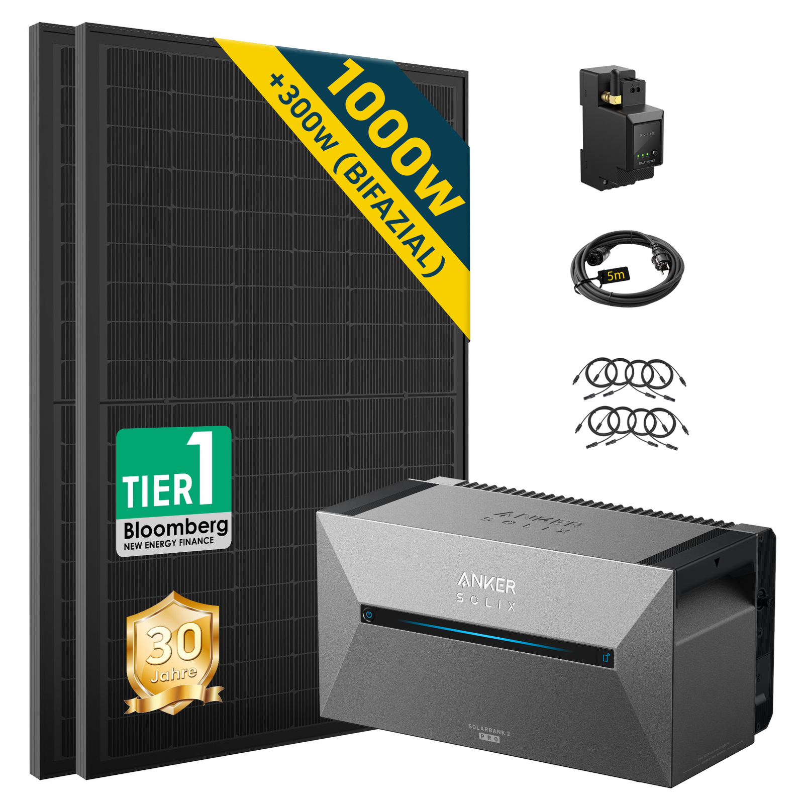 ALLDREI All-in-One-Balkonkraftwerk mit Anker Solarbank 2 E1600 PRO System