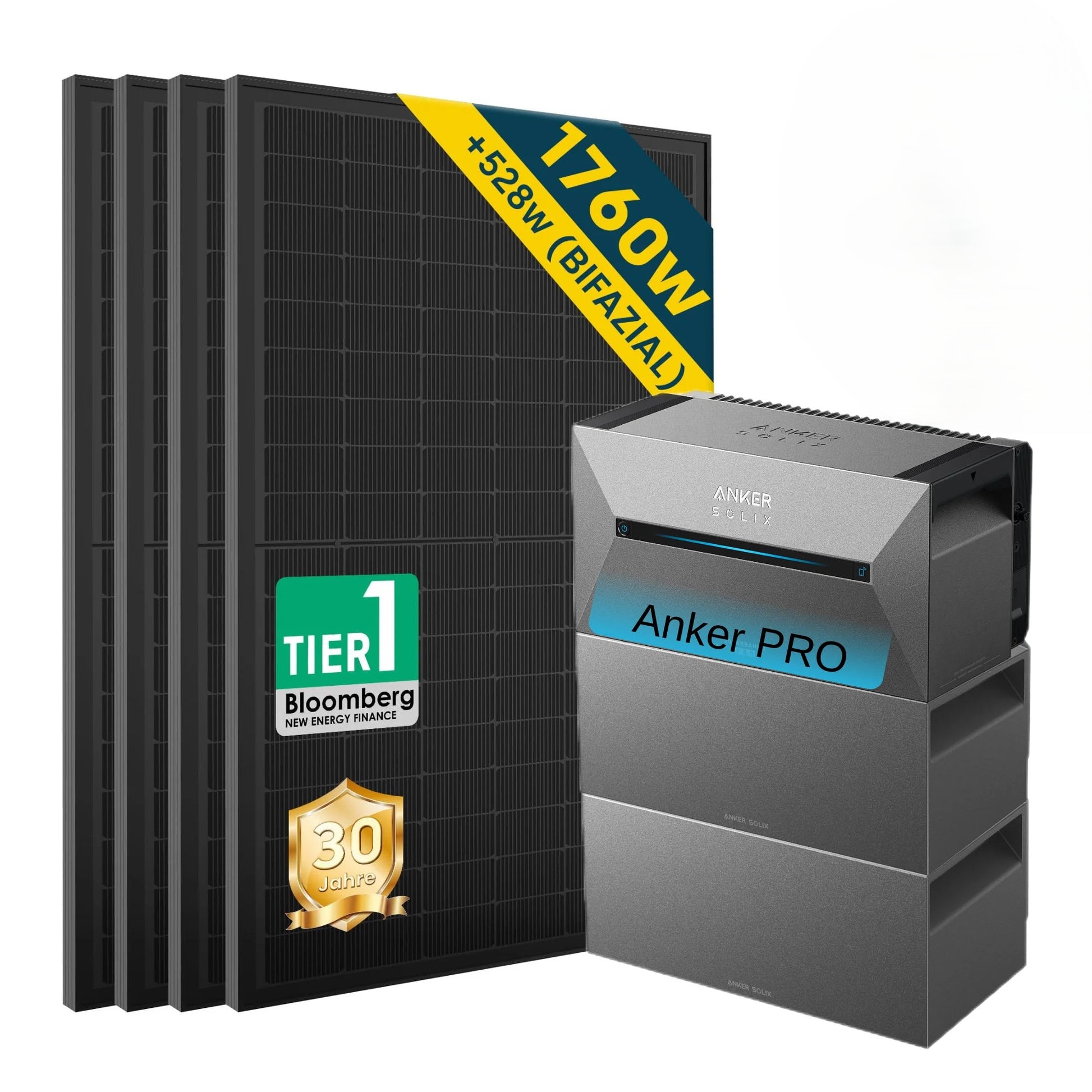 ALLDREI All-in-One-Balkonkraftwerk mit Anker Solarbank 2 E1600 PRO System