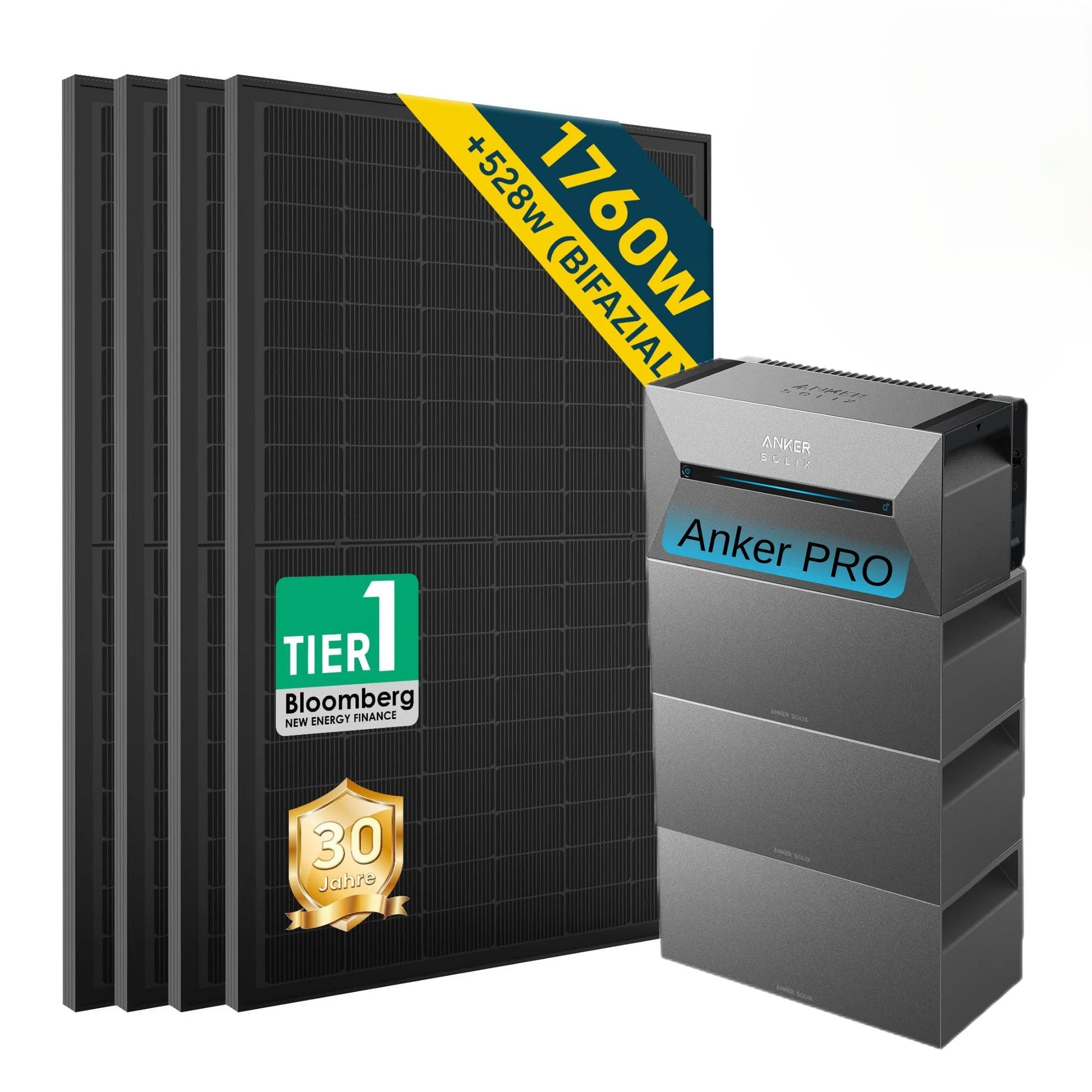 ALLDREI All-in-One-Balkonkraftwerk mit Anker Solarbank 2 E1600 PRO System