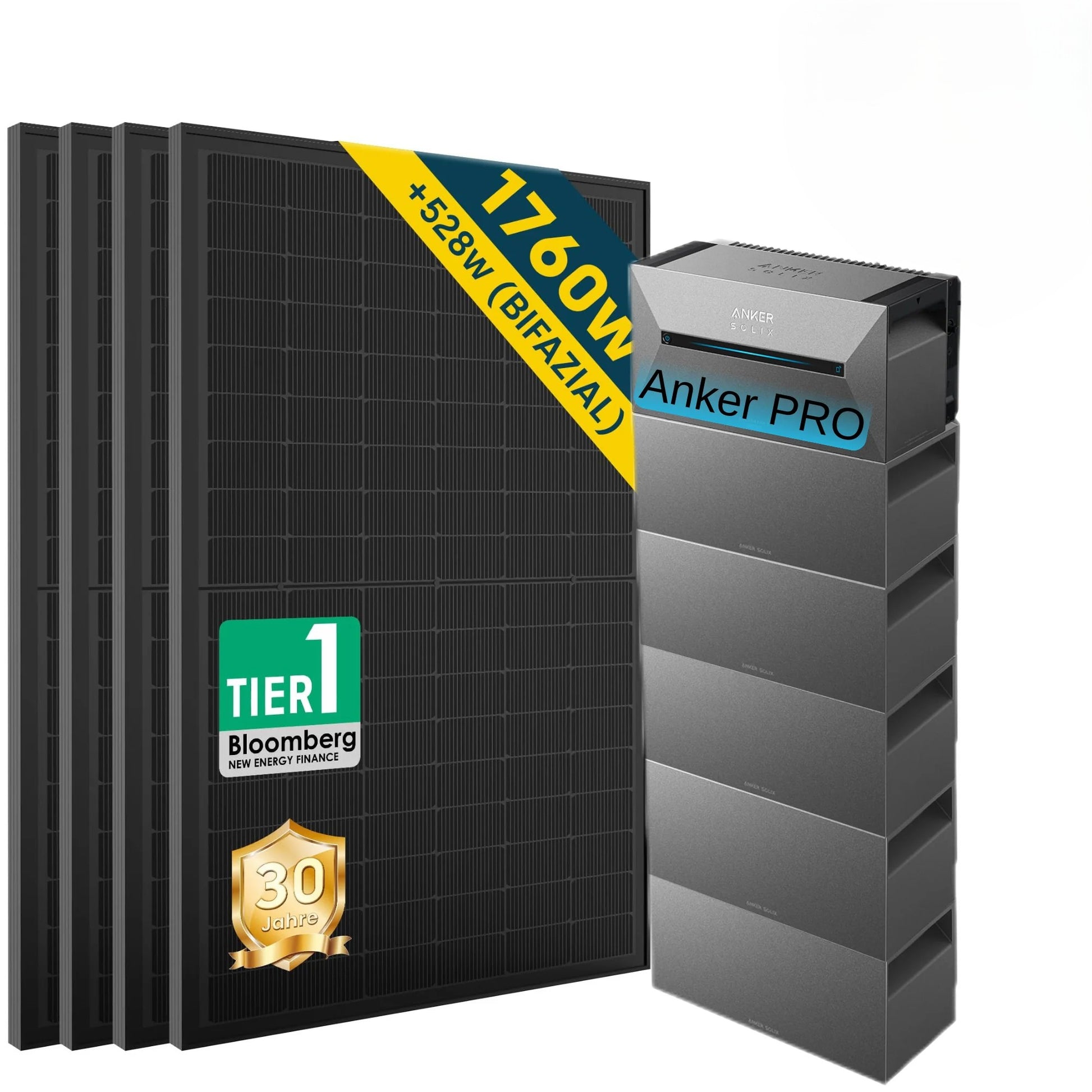 ALLDREI All-in-One-Balkonkraftwerk mit Anker Solarbank 2 E1600 PRO System