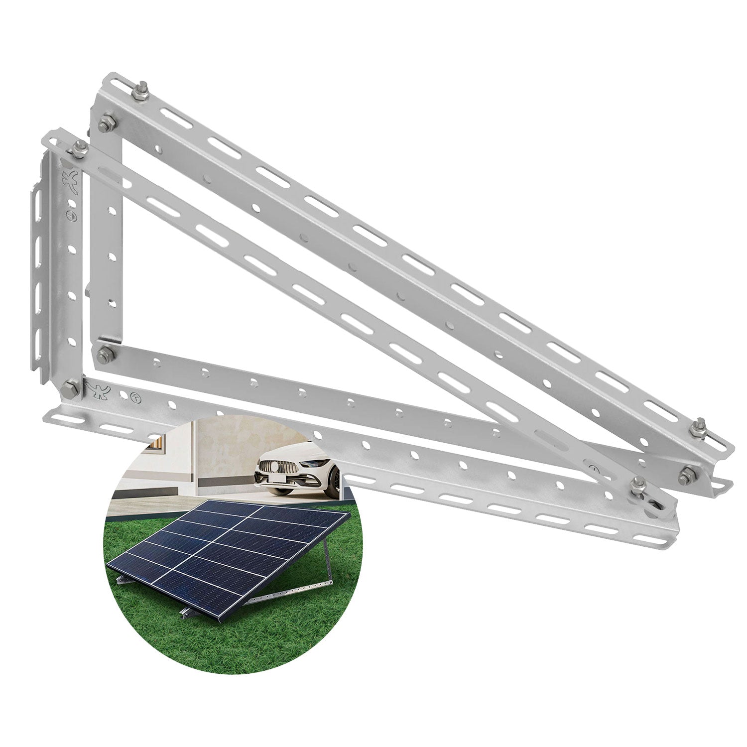 Montageort（Eine Halterung für ein Solarmodul） für eine optimale Solarpanel-Installation außen.