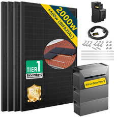 ALLDREI Balkonkraftwerk mit Speicher Anker Solix Solarbank 3 E2700 Pro 2,68kWh, Bifazial Solarmodule und Zubehör.