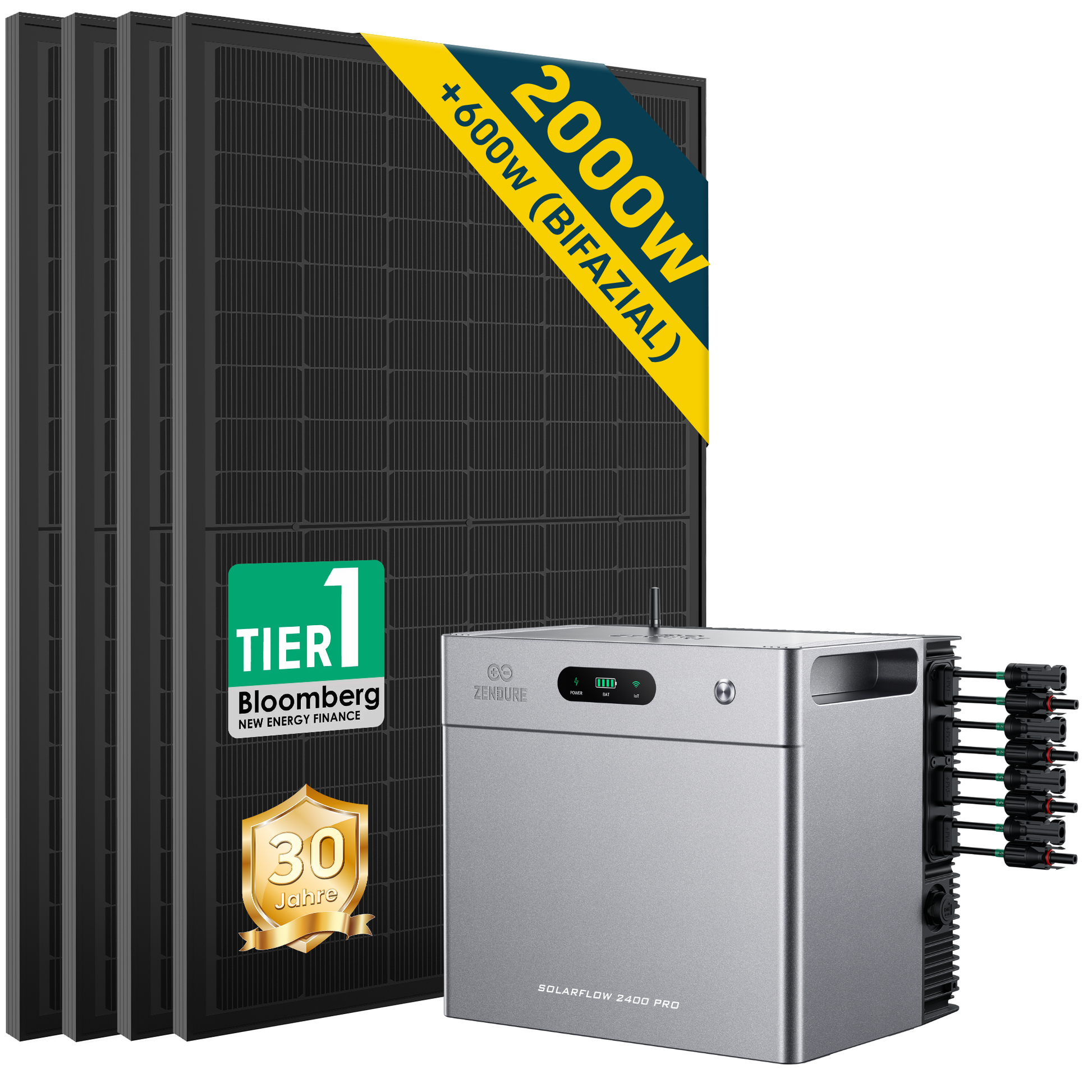 Balkonkraftwerk mit Speicher Zendure SolarFlow 2400 Pro