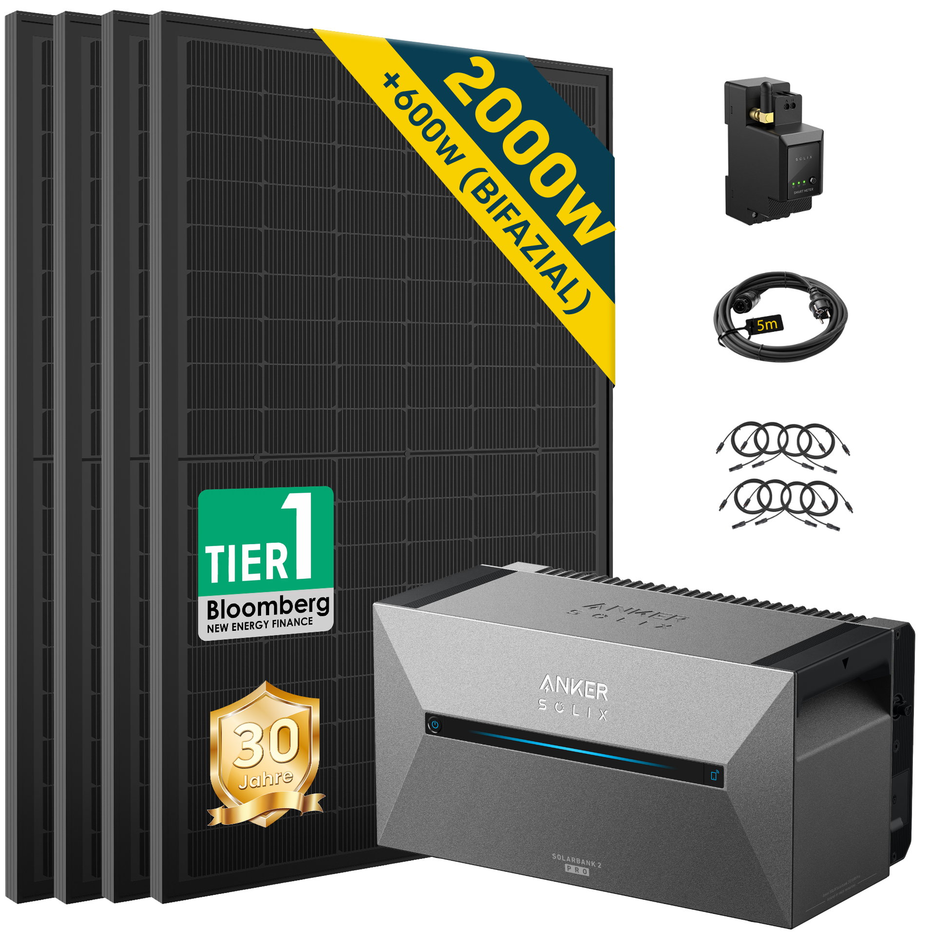 ALLDREI All-in-One-Balkonkraftwerk mit Anker Solarbank 2 E1600 PRO System