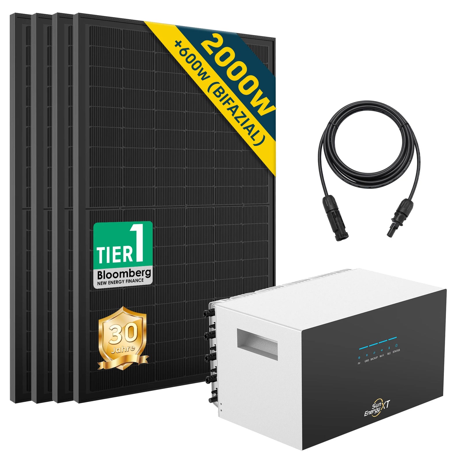 2000 Watt Balkonkraftwerk mit SunenergyXT 500 Speicher