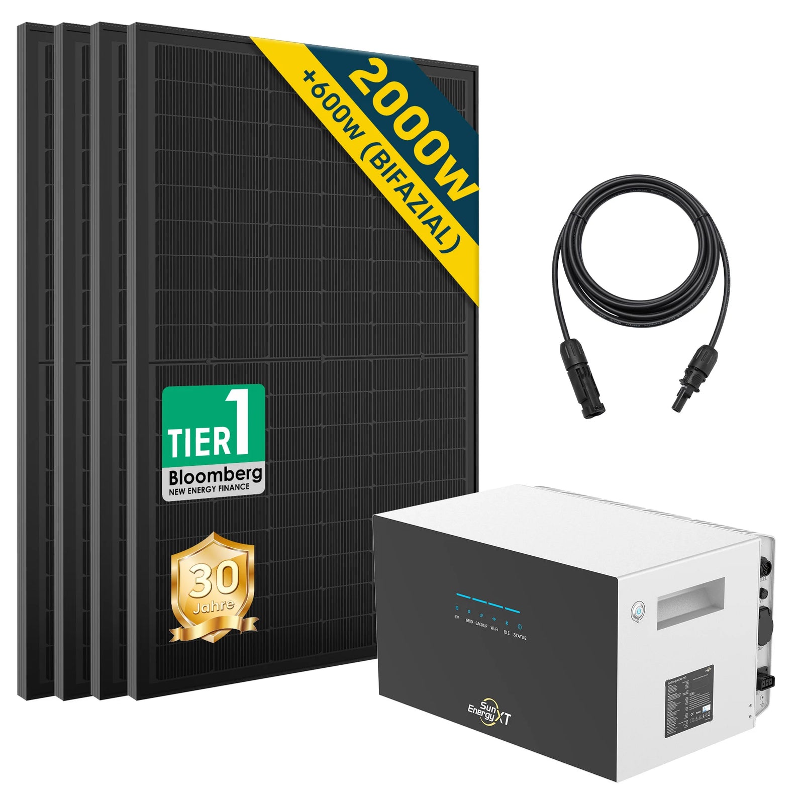 2000 Watt Balkonkraftwerk mit SunenergyXT 500 Pro Speicher