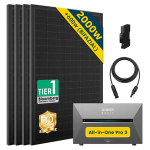 ALLDREI Balkonkraftwerk mit Speicher Anker Solix Solarbank 3 E2700 Pro 2,68kWh