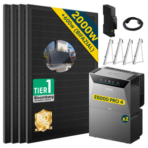 Anker SOLIX Solarbank 4 E5000 Pro mit 500Wp Bifaziales Solarmodul Basic Set (ohne DC Kabel)