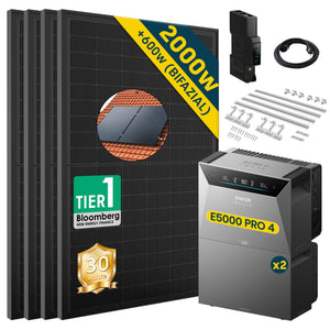 Anker SOLIX Solarbank 4 E5000 Pro mit 500Wp Bifaziales Solarmodul Basic Set (ohne DC Kabel)