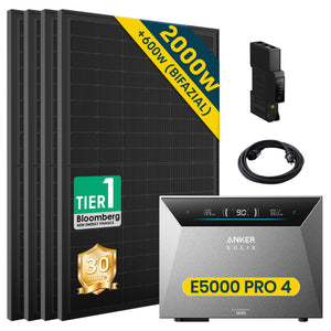 Anker SOLIX Solarbank 4 E5000 Pro mit 500Wp Bifaziales Solarmodul Basic Set