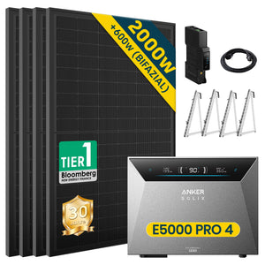 Anker SOLIX Solarbank 4 E5000 Pro mit 500Wp Bifaziales Solarmodul Basic Set (ohne DC Kabel)