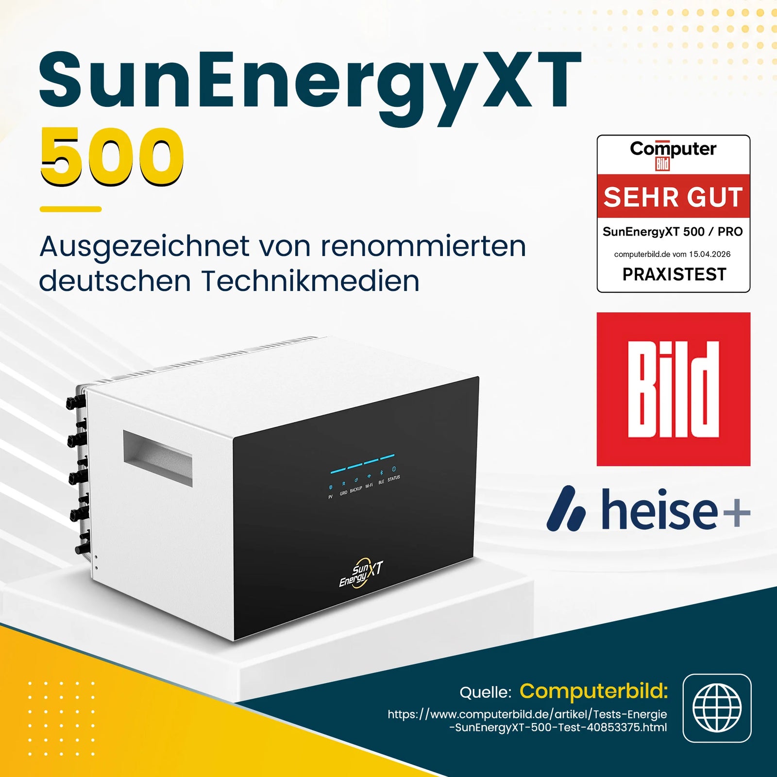 SunEnergyXT 500 All In One Balkonkraftwerk speicher 5kWh