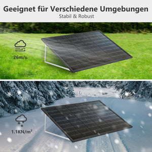 ALLDREI Solarpanel Halterung 120cm für 2 Module, Geeignet für Flachdach/Garten/Fassade in unterschiedlichen Umgebungen