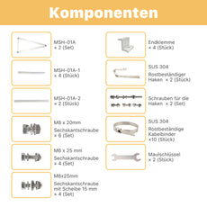 ALLDREI Balkonkraftwerk Halterung Balkon - Solarmodule Halterung verstellbar Winkel 0-40°