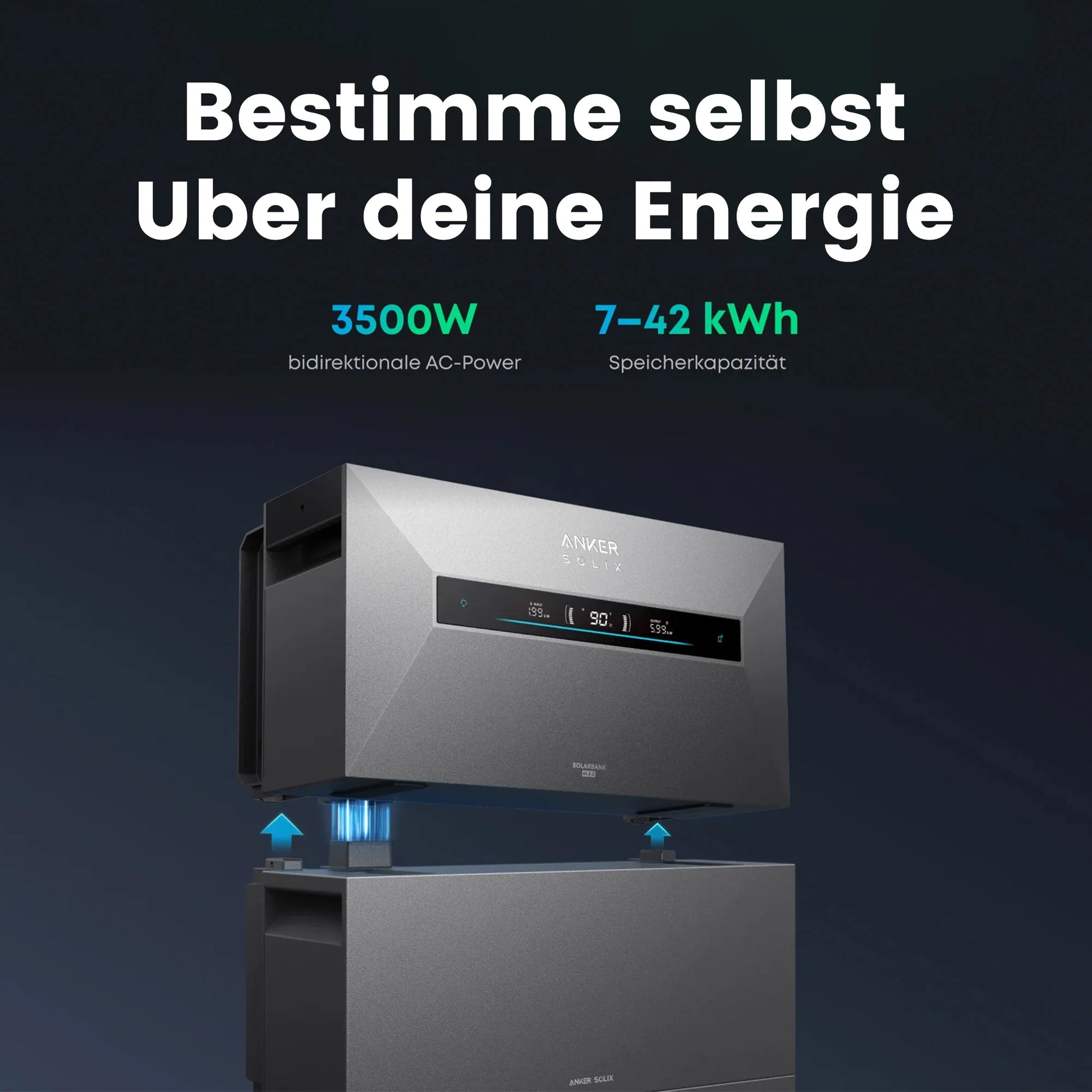 Anker SOLIX Solarbank Max AC Balkonkraftwerk Speicher 7KWh, All-in-One Stromspeicher Plug & Play 0%MwSt