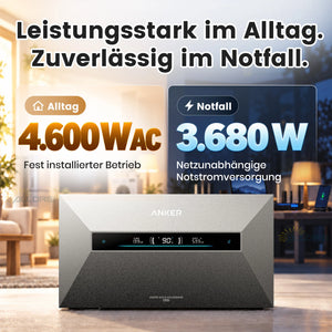 Anker SOLIX Solarbank MAX mit 4600W für Alltag und 3680W Notstromversorgung