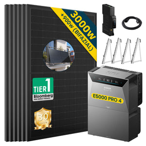 Anker SOLIX Solarbank 4 E5000 Pro mit 500Wp Bifaziales Solarmodul Basic Set (ohne DC Kabel)