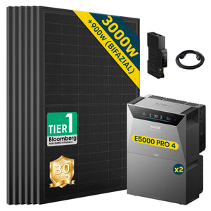 Anker SOLIX Solarbank 4 E5000 Pro mit 500Wp Bifaziales Solarmodul Basic Set (ohne DC Kabel)