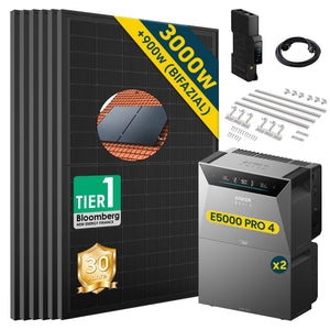 Anker SOLIX Solarbank 4 E5000 Pro mit 500Wp Bifaziales Solarmodul Basic Set (ohne DC Kabel)