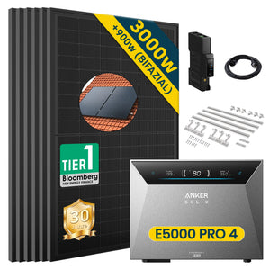 Anker SOLIX Solarbank 4 E5000 Pro mit 500Wp Bifaziales Solarmodul Basic Set (ohne DC Kabel)