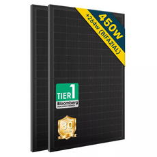 ALLDREI 450W Bifazialer Glas-Glas Solarmodule mit 450W Leistung und 30 Jahren Garantie