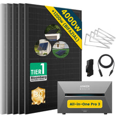 ALLDREI Balkonkraftwerk mit Speicher Anker Solix Solarbank 3 E2700 Pro 2,68kWh