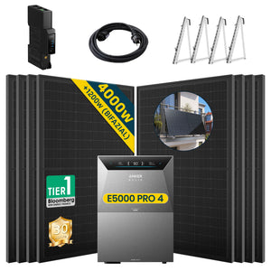 Anker SOLIX Solarbank 4 E5000 Pro mit 500Wp Bifaziales Solarmodul Basic Set (ohne DC Kabel)