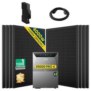 Anker SOLIX Solarbank 4 E5000 Pro mit 500Wp Bifaziales Solarmodul Basic Set (ohne DC Kabel)