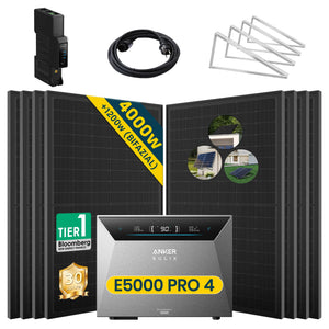 Anker SOLIX Solarbank 4 E5000 Pro mit 500Wp Bifaziales Solarmodul Basic Set (ohne DC Kabel)
