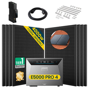 Anker SOLIX Solarbank 4 E5000 Pro mit 500Wp Bifaziales Solarmodul Basic Set (ohne DC Kabel)