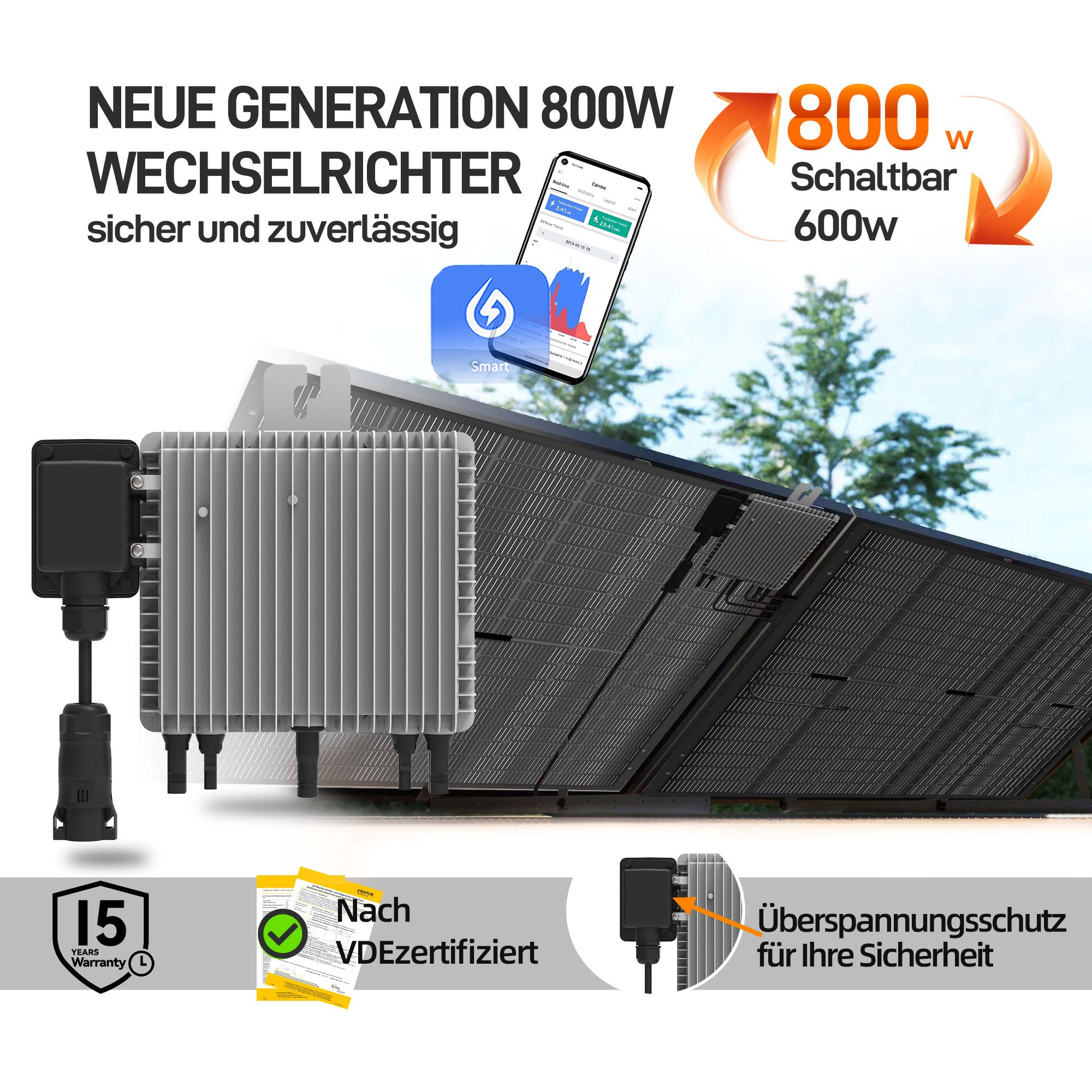 ALLDREI Wechselrichter 800W Deye SUN-M80G4-EU-Q0