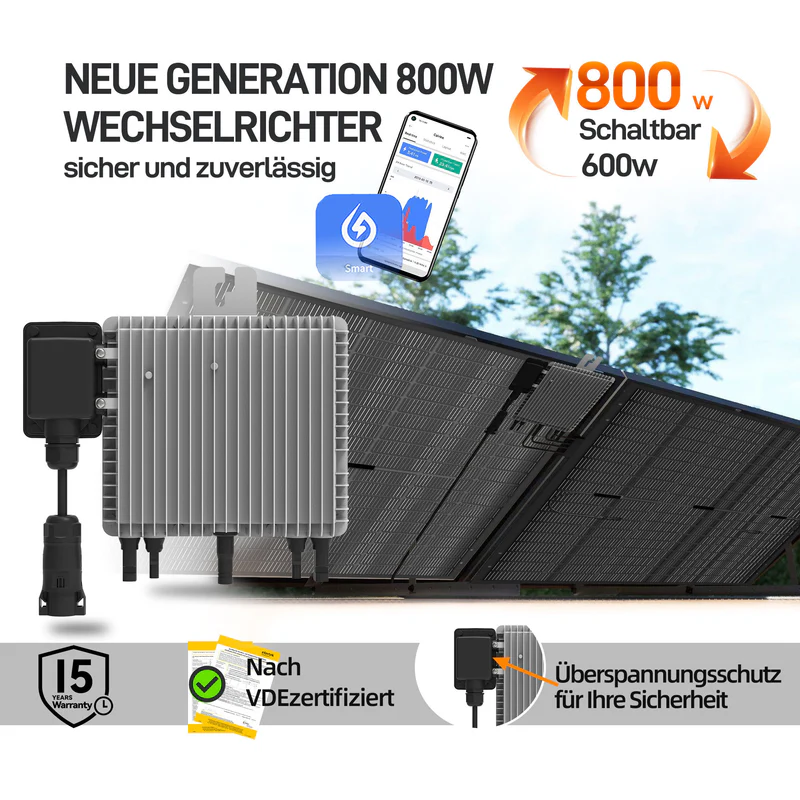 ALLDREI Balkonkraftwerk mit Speicher Sunlit BK215