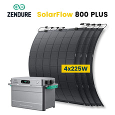 Balkonkraftwerk Flexibel Komplettset 450Wp mit Speicher 1,92 kWh und Zendure SolarFlow 800 Plus
