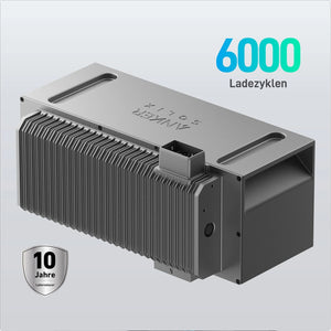 Anker SOLIX BP2700 Erweiterungsakku mit 6000 Ladezyklen und 10 Jahren Garantie.
