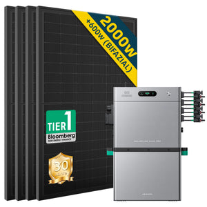 Balkonkraftwerk 2000W mit Speicher Zendure SolarFlow 2400 Pro 2.4Kwh, Komplettes Photovoltaiksystem