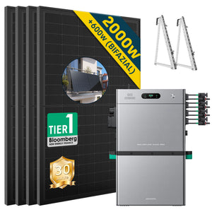 Balkonkraftwerk 2000W mit Speicher Zendure SolarFlow 2400 Pro 2.4Kwh, Komplettes Photovoltaiksystem