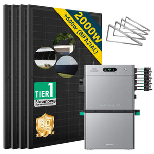 Balkonkraftwerk 2000W mit Speicher Zendure SolarFlow 2400 Pro 2.4Kwh, Komplettes Photovoltaiksystem