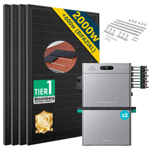 Balkonkraftwerk 2000W mit Speicher Zendure SolarFlow 2400 Pro 2.4Kwh, Komplettes Photovoltaiksystem