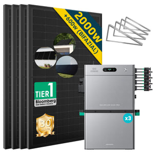 Balkonkraftwerk 2000W mit Speicher Zendure SolarFlow 2400 Pro 2.4Kwh, Komplettes Photovoltaiksystem