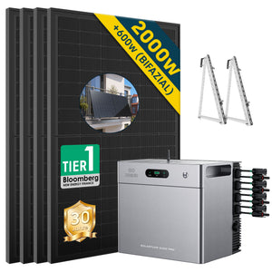 Balkonkraftwerk 2000W mit Speicher Zendure SolarFlow 2400 Pro 2.4Kwh, Komplettes Photovoltaiksystem